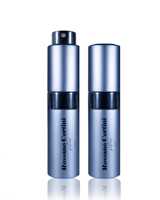 Metallic Silver Travel Atomizer by Rossano Cortini