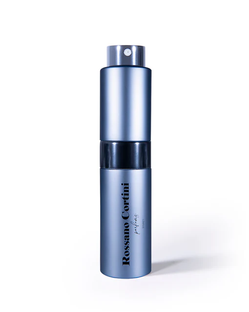 Metallic Silver Travel Atomizer by Rossano Cortini